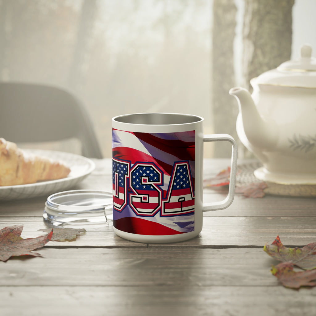 Show Your Patriotism on the Go! Insulated Coffee Mug, 10oz