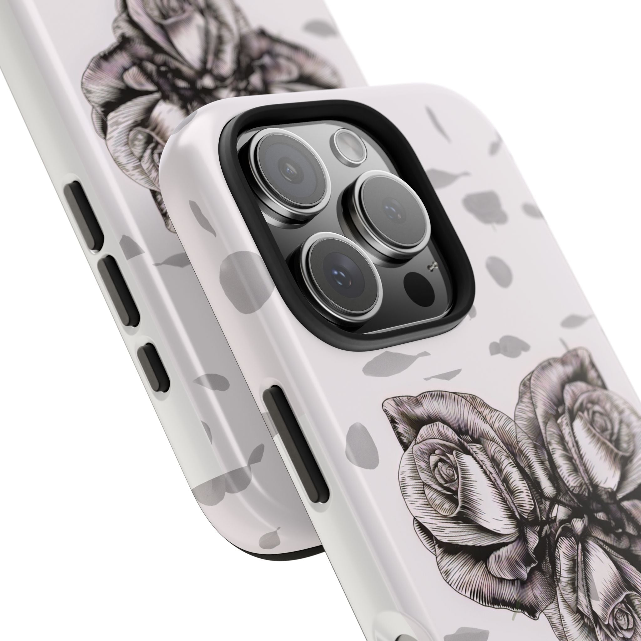 IPhone Phone Case Artistic Floral Tough Phone Cases - Heart Rose Design