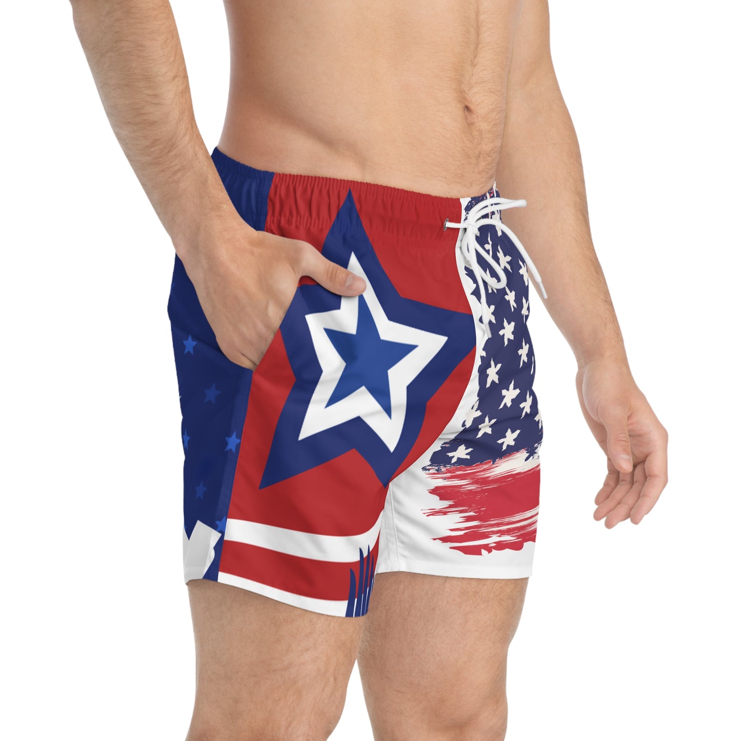 Fourth of July Swim Trunks (AOP)