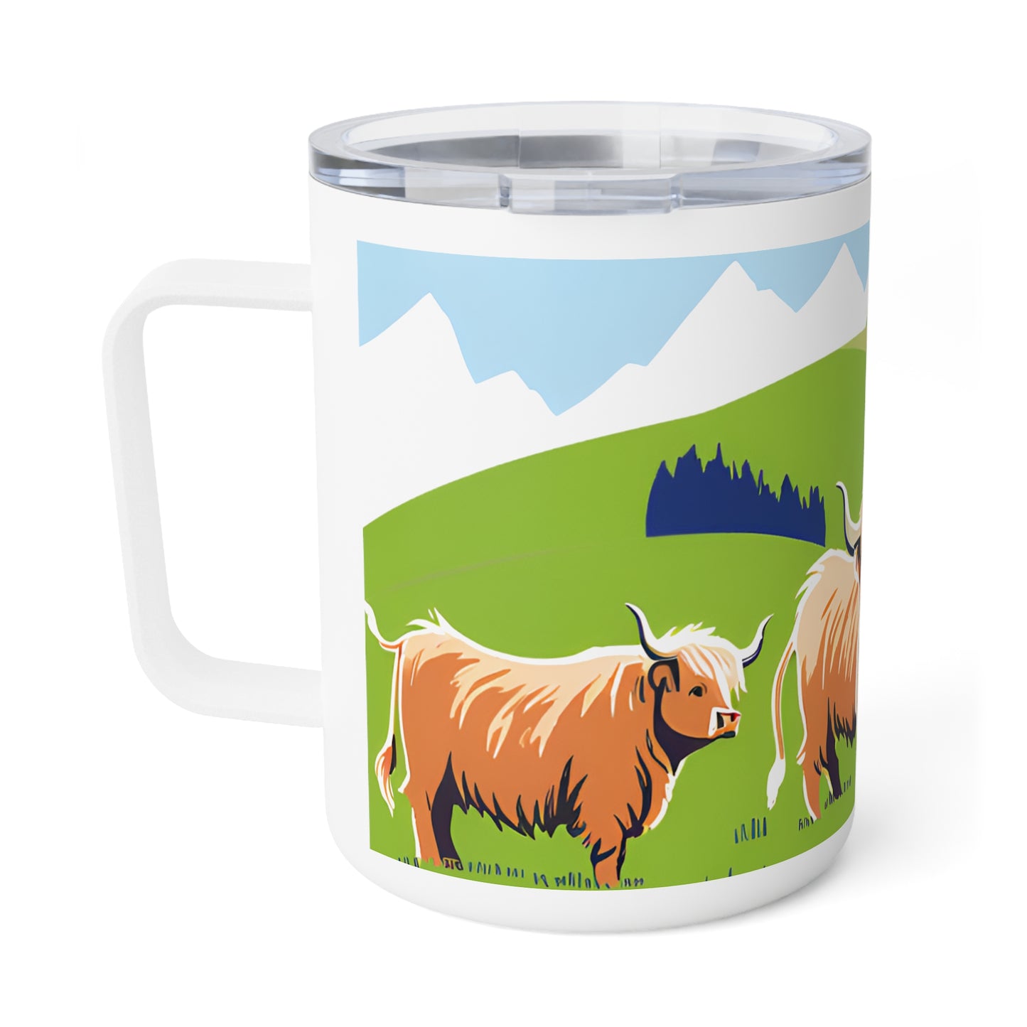 Highland Cow Insulated Coffee Mug | Cute Cow Mug, Animal Lover Gift, Nature-Inspired Mug, Farmhouse Decor, Hot Beverage Container