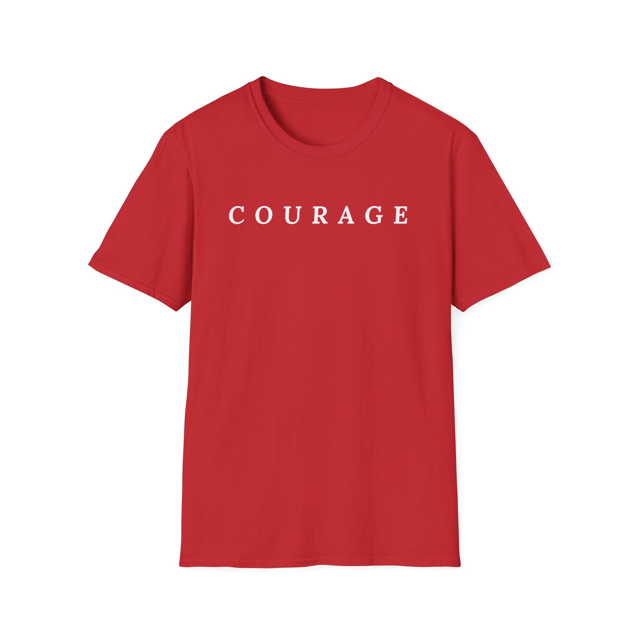 Courage Inspirational T-Shirt, Unisex Motivational Tee, Faith-Based Apparel, Gift for Friends, Encouragement Wear