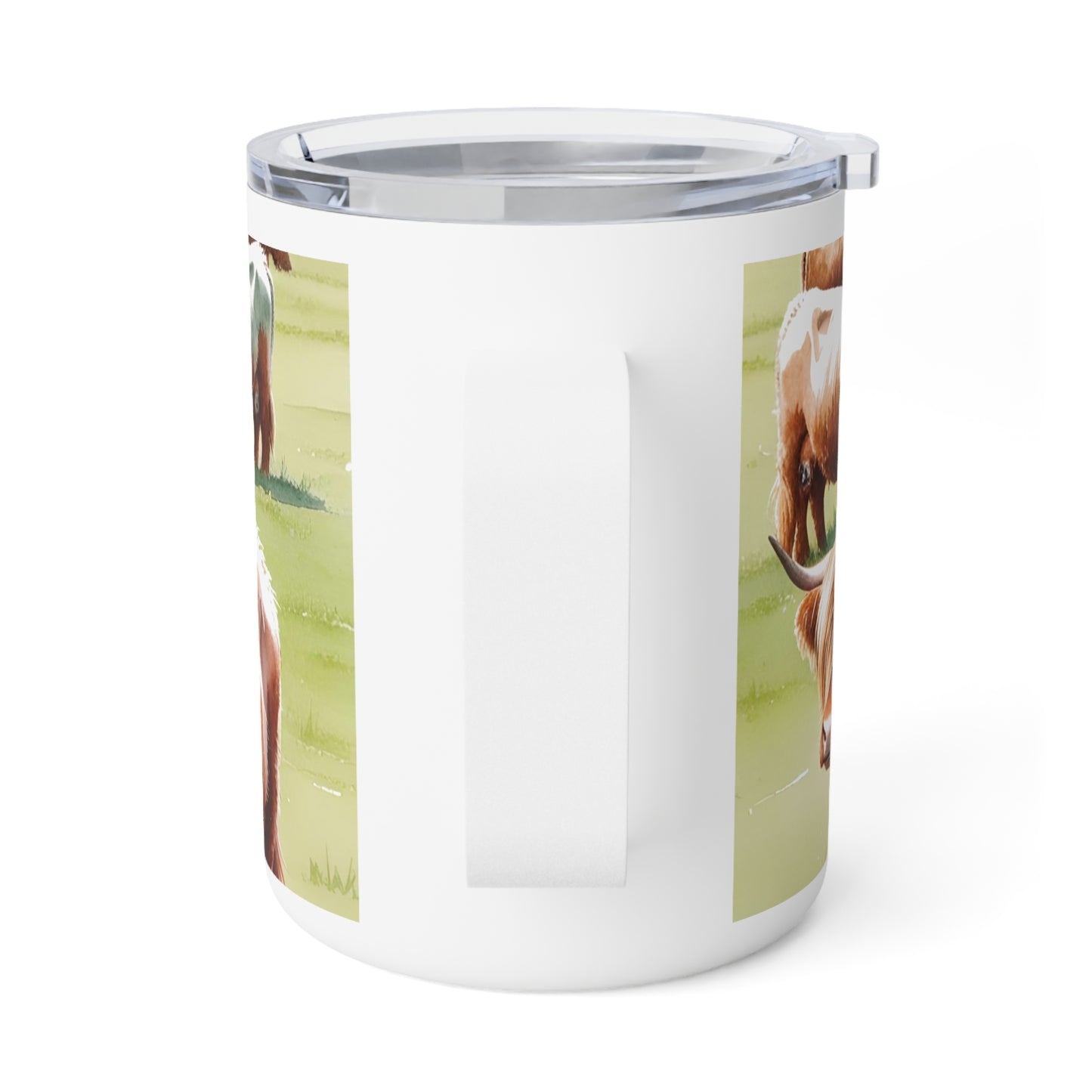 Highland Cow Insulated Coffee Mug — 10oz Thermal Travel Mug