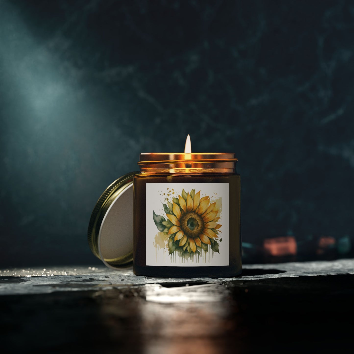 Sunflower Scented Candles - Relaxing Aromatherapy, Home Decor Gift, Coconut Apricot Wax, Perfect for Any Occasion, Eco-Friendly