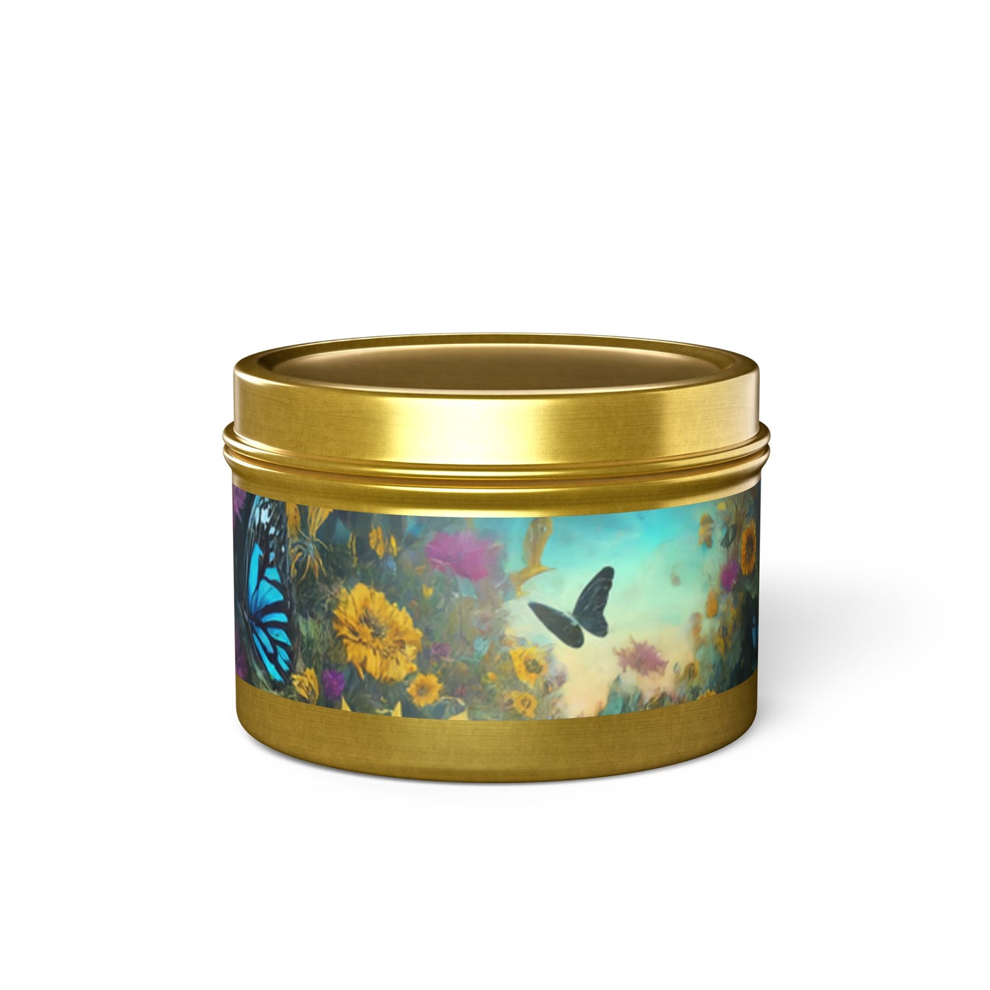 Beautiful Sunflower Design Tin Candles