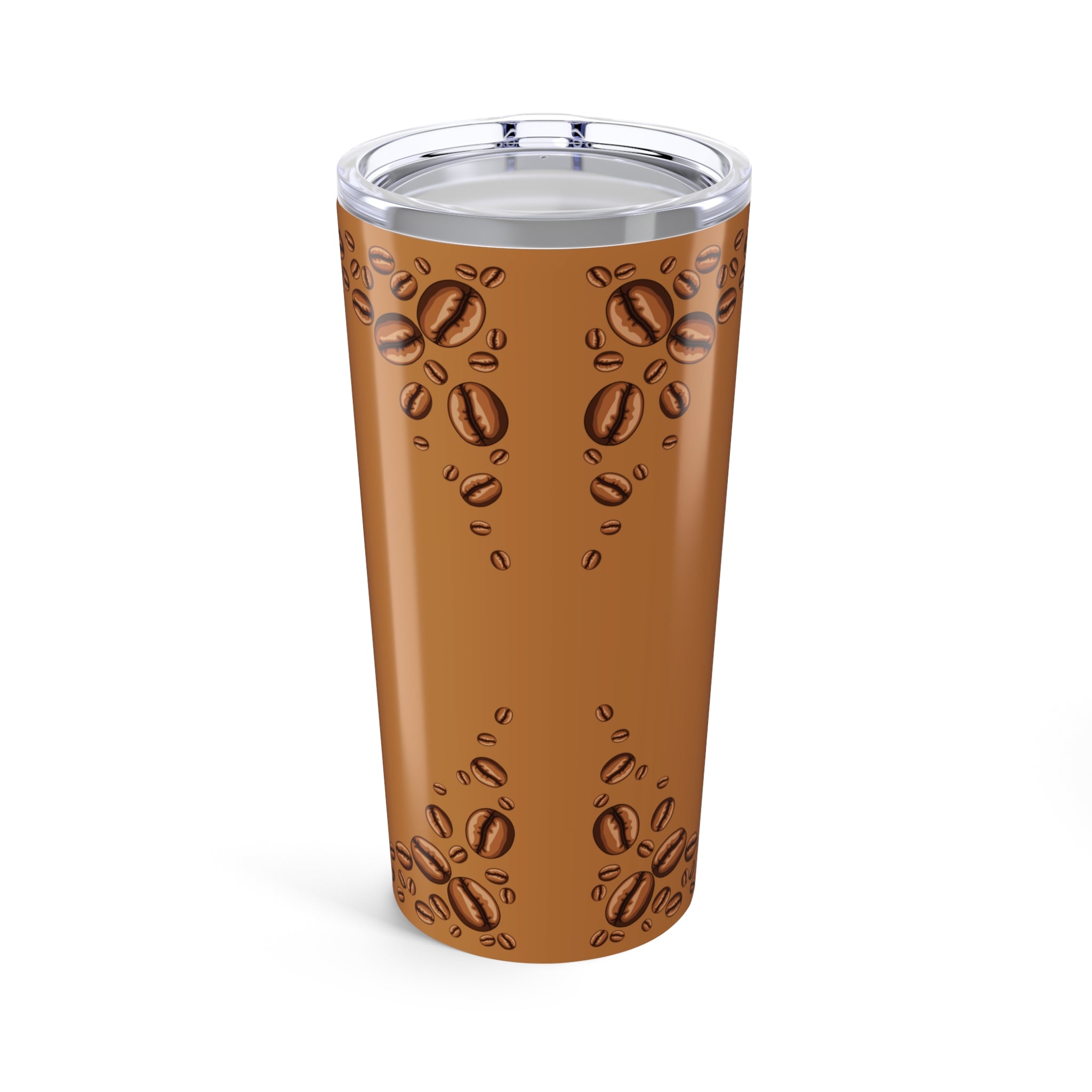 Cute Highland Cow Tumbler Coffee Mug  –   20oz Design, Coffee Beans Pattern