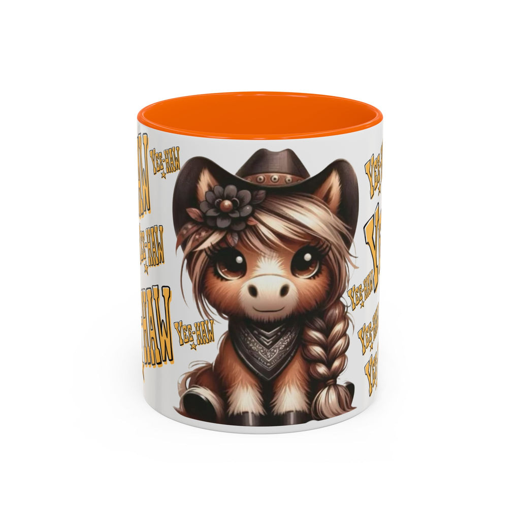 Cowgirl Pony Illustration Mug | Yee-Haw Accent Coffee Mug 11oz/15oz