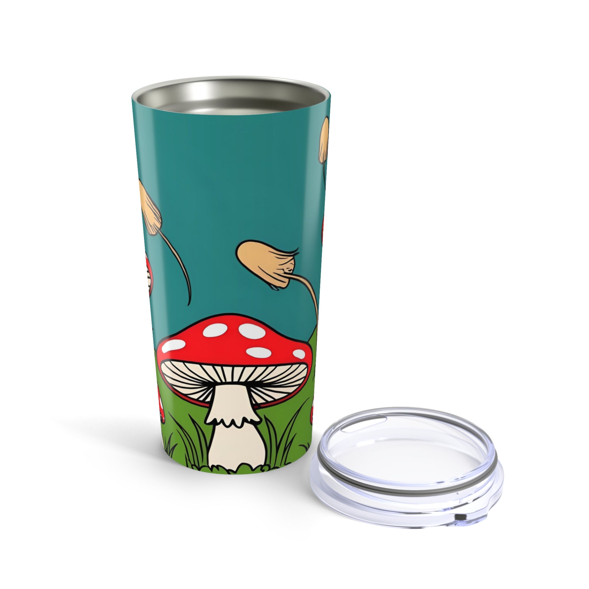 Travel Mug  Red Toadstool Tumbler Mushroom Forest 20oz