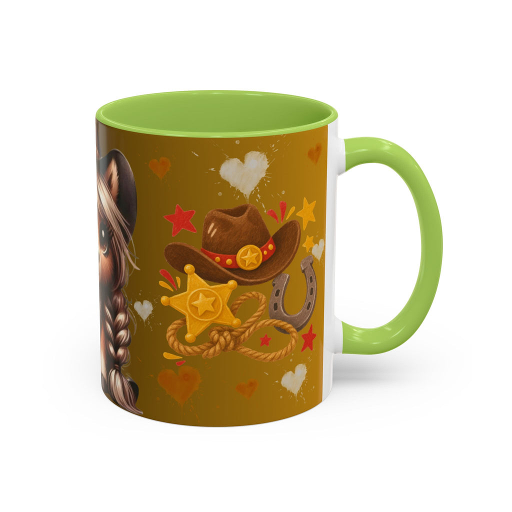 Cowgirl Pony Mug | Accent Coffee Mug 11oz 15oz, Western Cute Horse Design