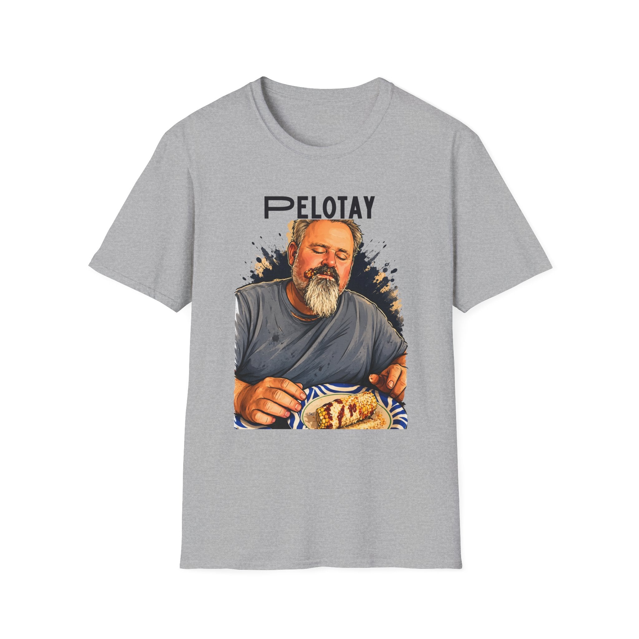 Pelotay Portrait T‑Shirt — Relaxed Bearded Man Graphic Tee