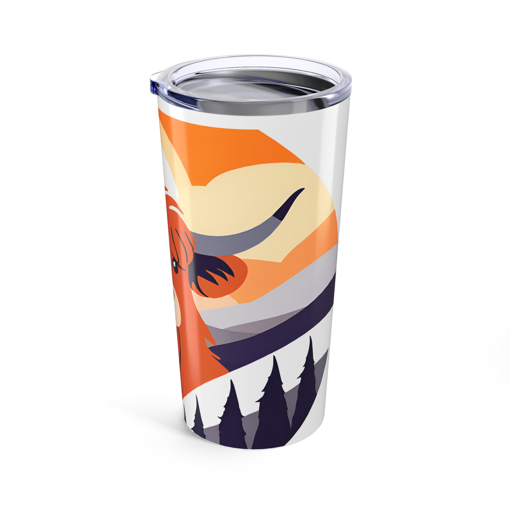 Highland Cow Travel Tumbler Cute Orange Scottish Cattle Insulated Cup 20oz