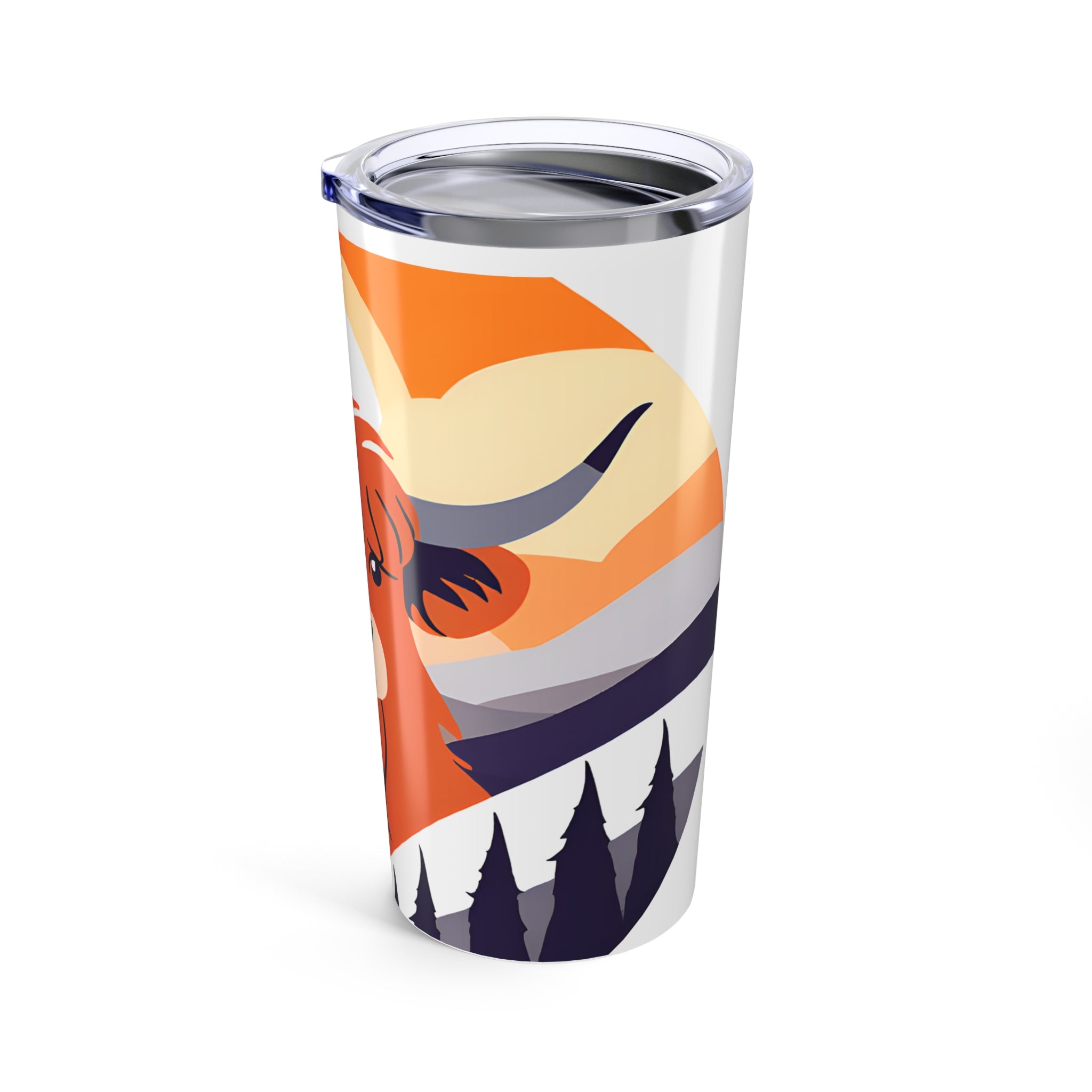 Highland Cow Travel Tumbler Cute Orange Scottish Cattle Insulated Cup 20oz