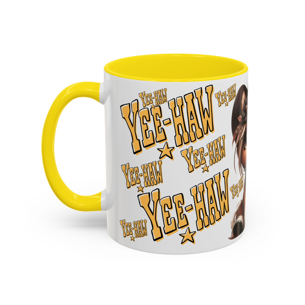 Cowgirl Pony Illustration Mug | Yee-Haw Accent Coffee Mug 11oz/15oz