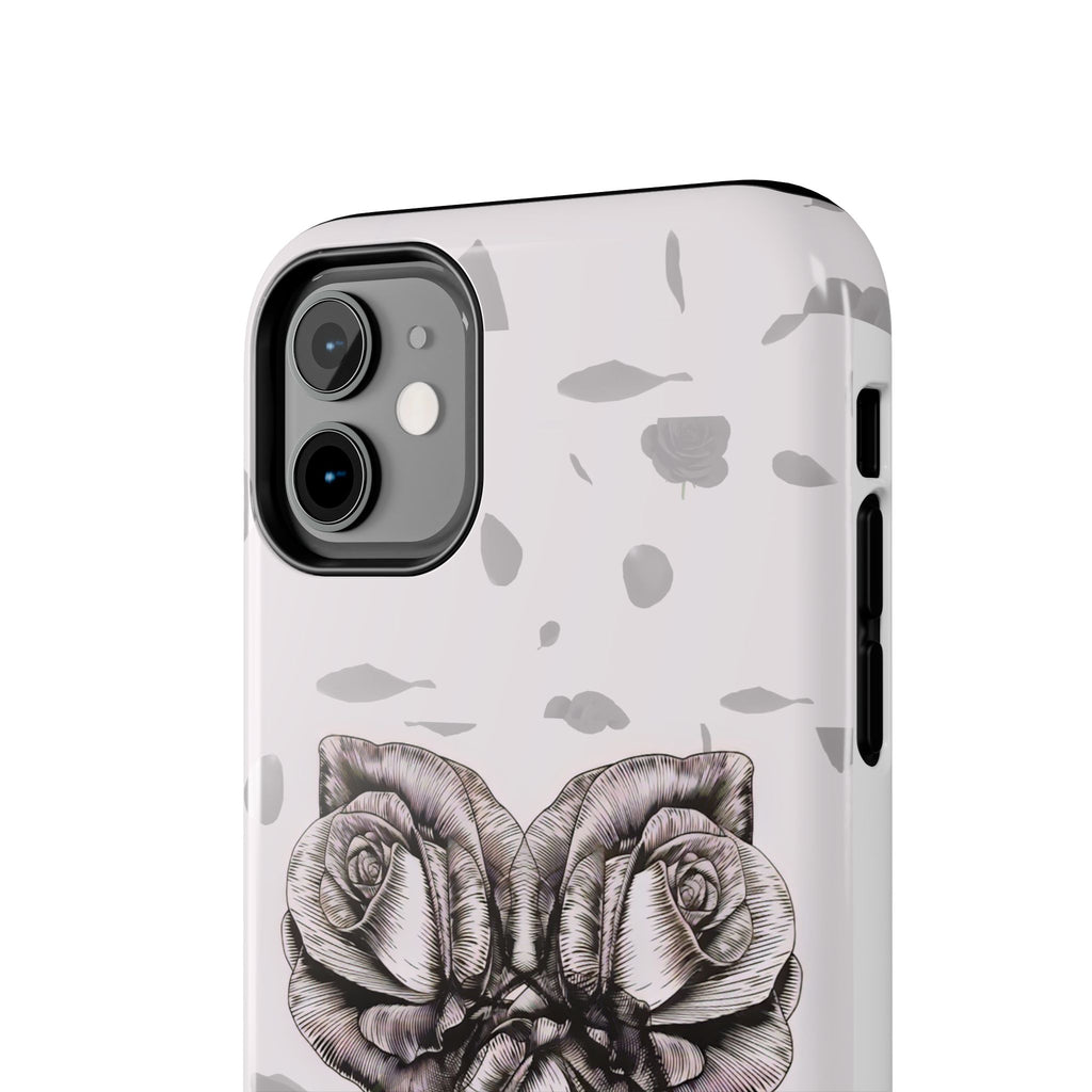 IPhone Phone Case Artistic Floral Tough Phone Cases - Heart Rose Design