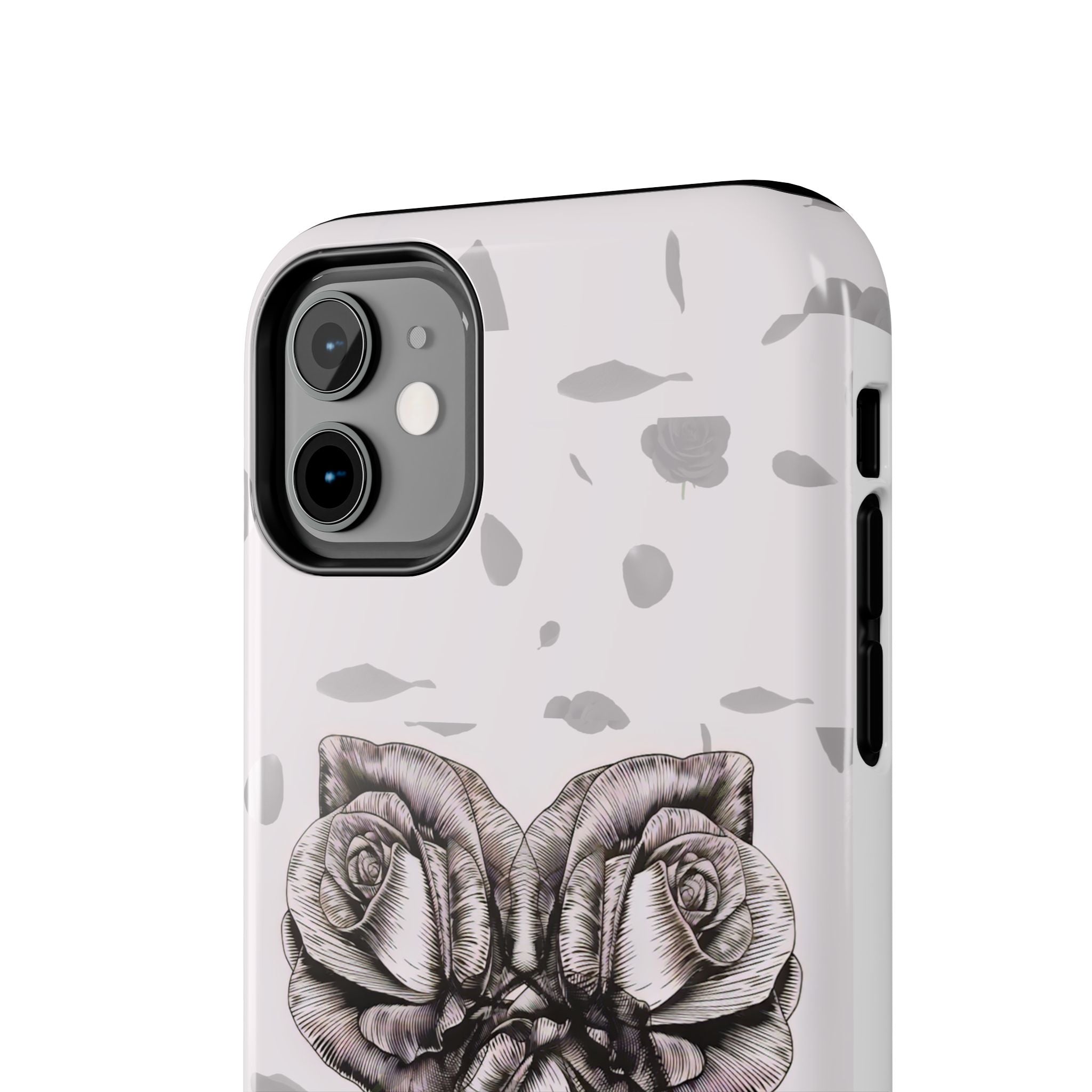 IPhone Phone Case Artistic Floral Tough Phone Cases - Heart Rose Design