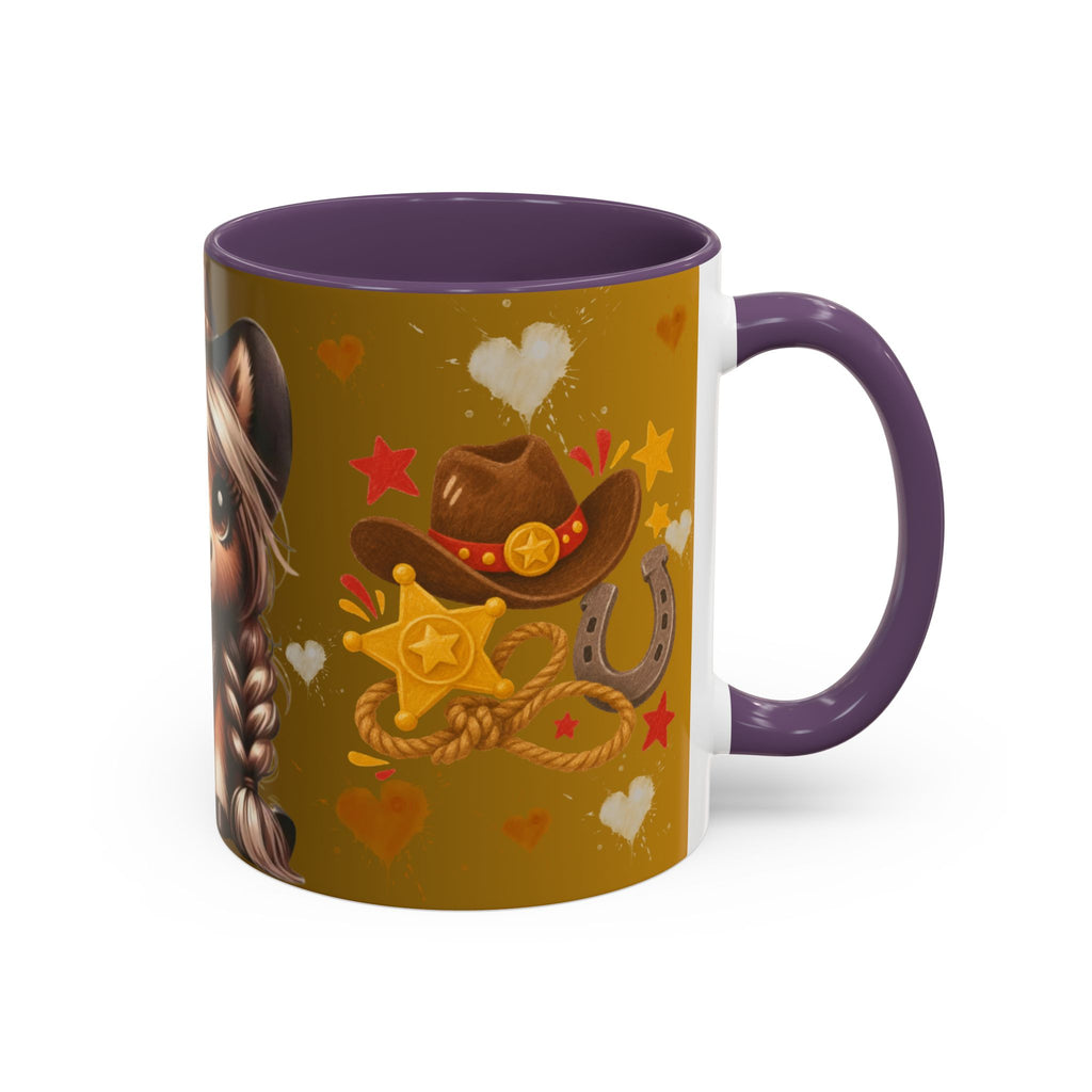 Cowgirl Pony Mug | Accent Coffee Mug 11oz 15oz, Western Cute Horse Design