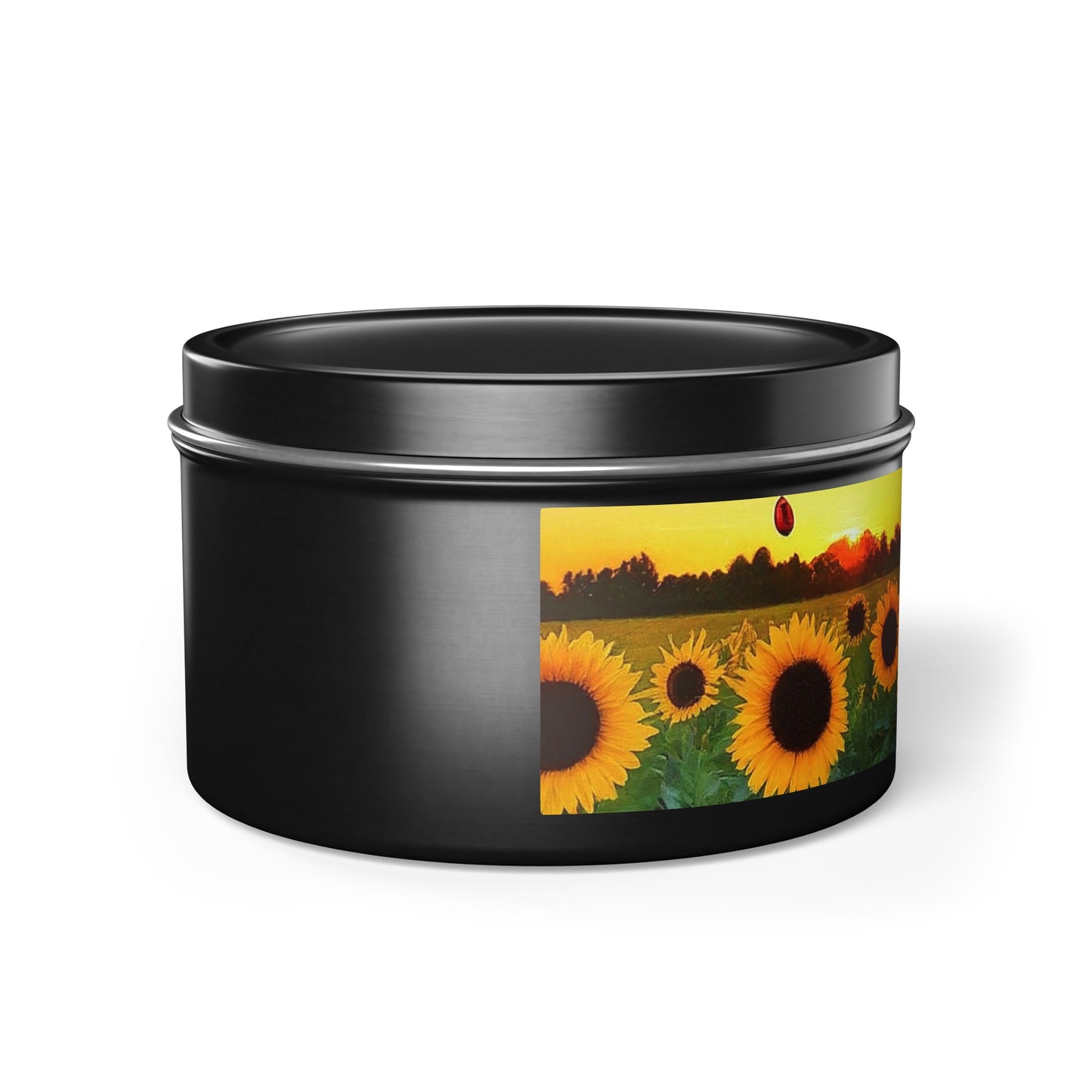 Beautiful Scented Sunflower Tin Candles