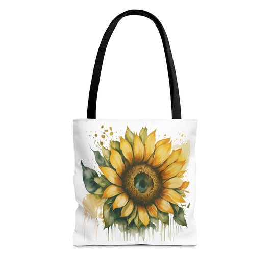 Sunflower Motivational Tote Bag - Stay Focus On The Positive, Eco-Friendly Carryall, Floral Shopping Bag, Gift for Friends, Summer Essential