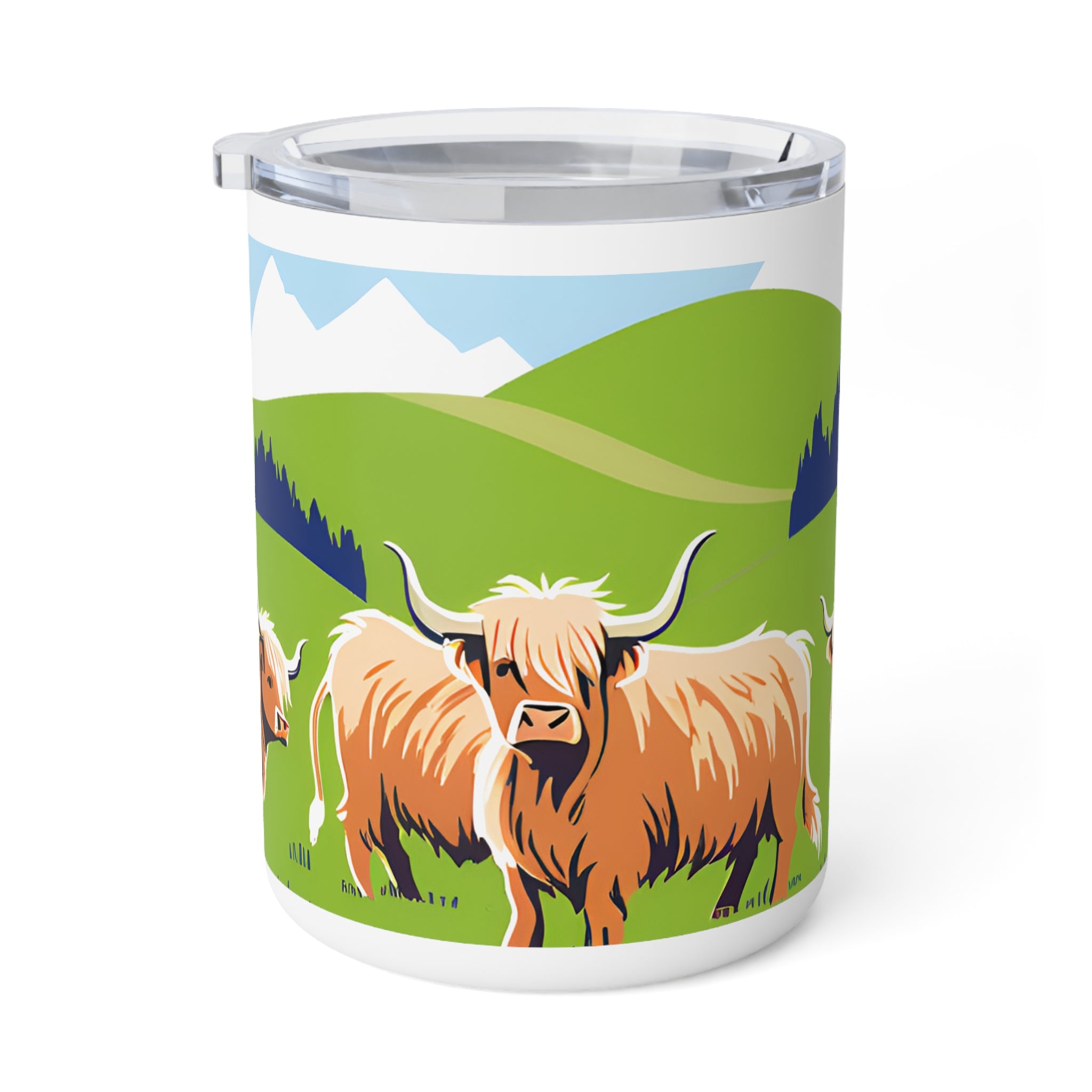 Highland Cow Insulated Coffee Mug | Cute Cow Mug, Animal Lover Gift, Nature-Inspired Mug, Farmhouse Decor, Hot Beverage Container