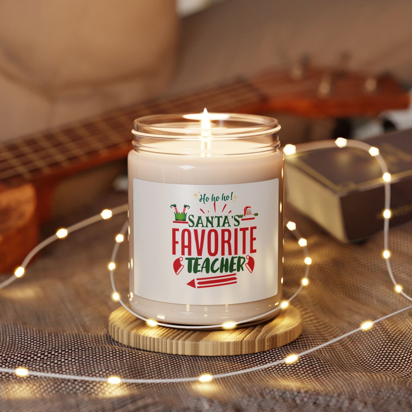 Santa Favorite "Teacher" Scented Soy Candle, 9oz