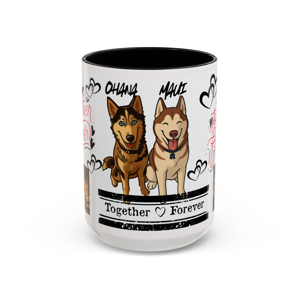 Husky Couple Coffee Mug — “Together Forever” Personalized Pet Lovers Gift