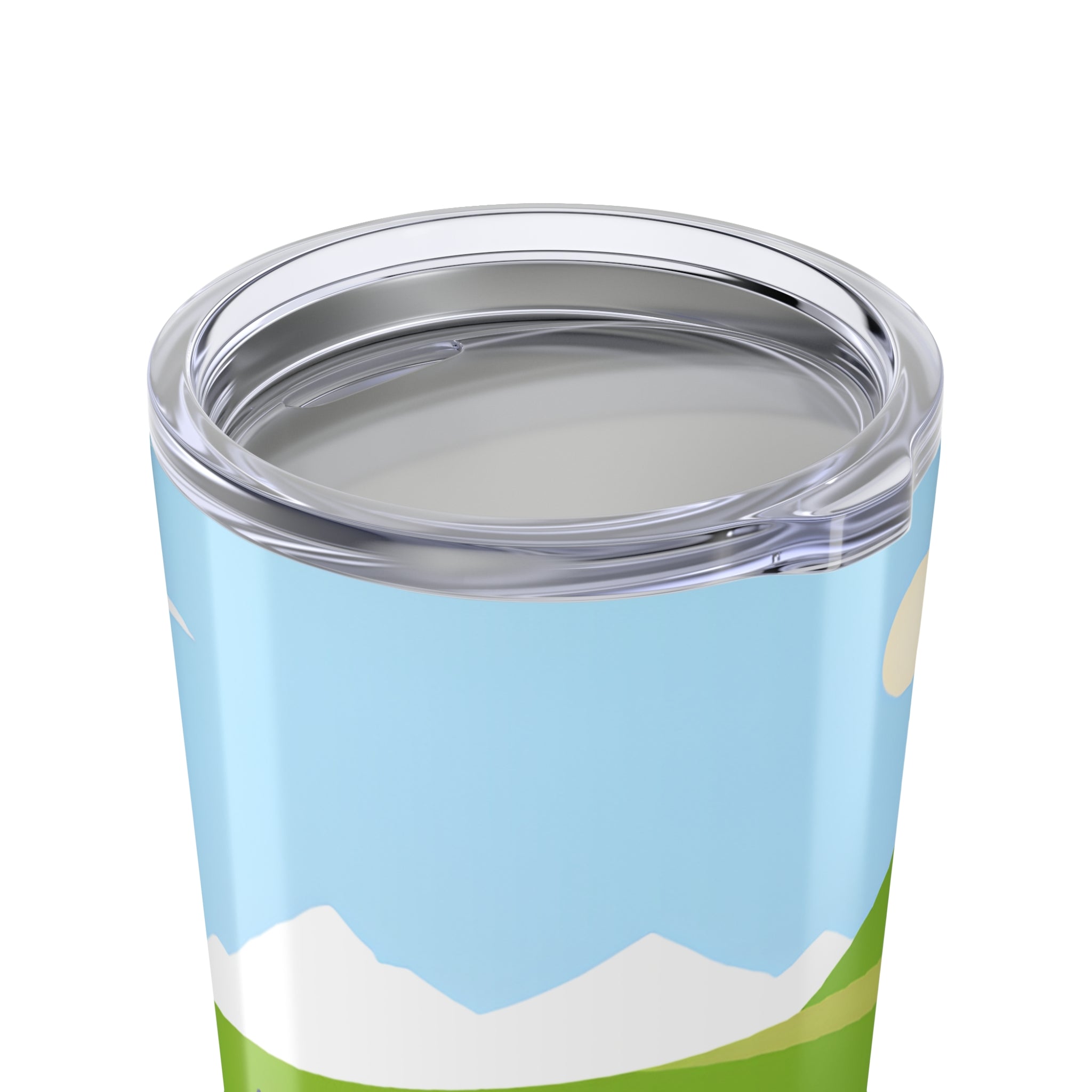 Highland Cow Tumbler Insulated Travel Cup with Scenic Mountain Design  20oz