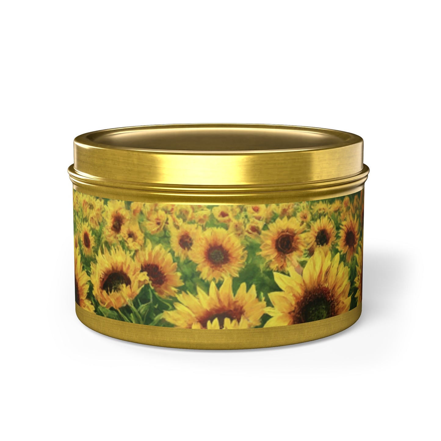 Soothe Your Soul: Sunflower Design Scented Soy Tin Candles