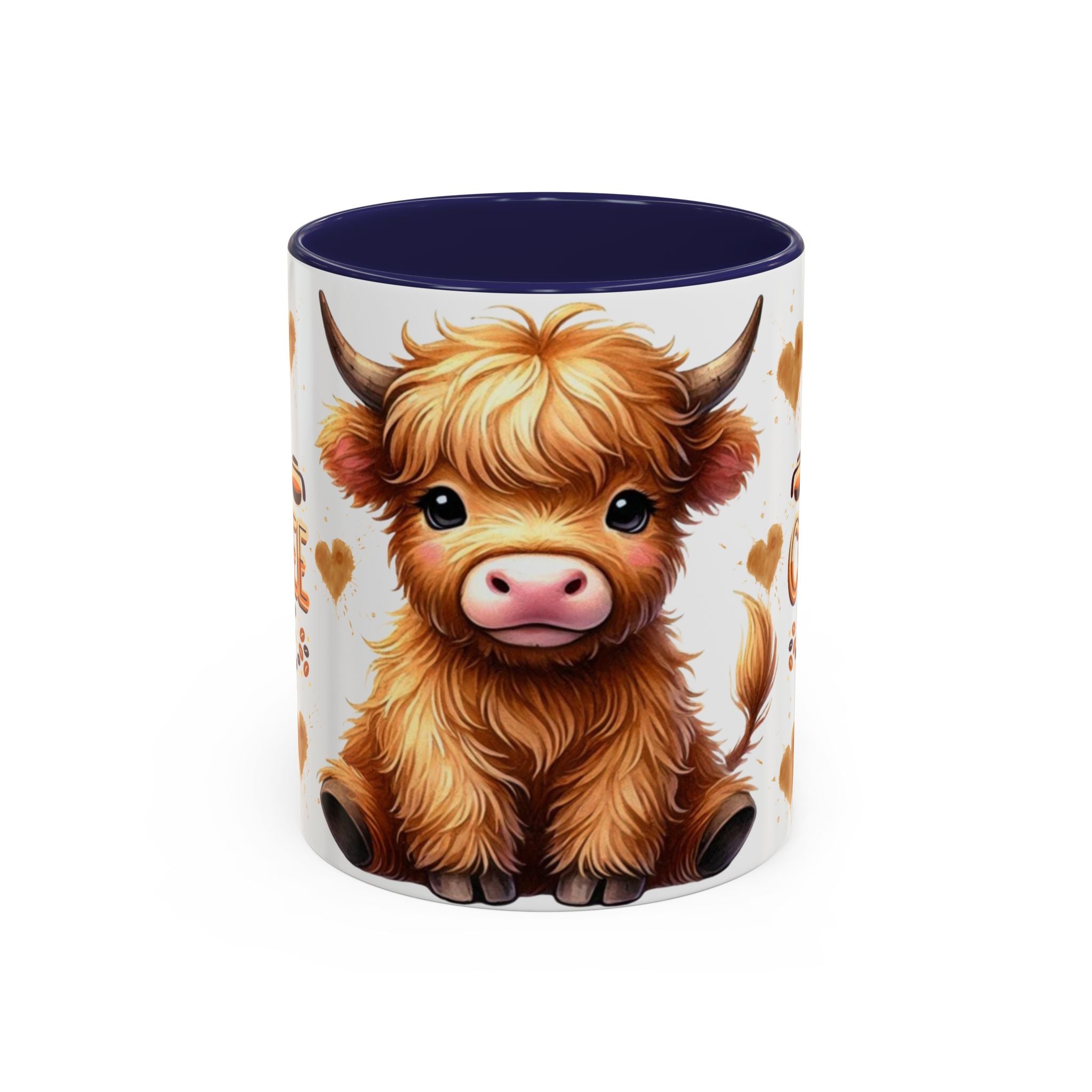 Cute Highland Cow It's Coffee Time Mug | Accent Coffee Mug
