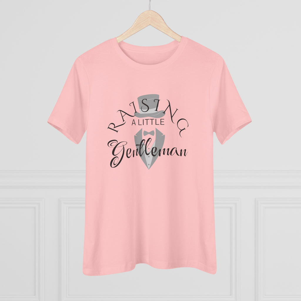 Matching T-Shirt for Women's & Child: Raising a Little Gentleman Softstyle Cotton Tee