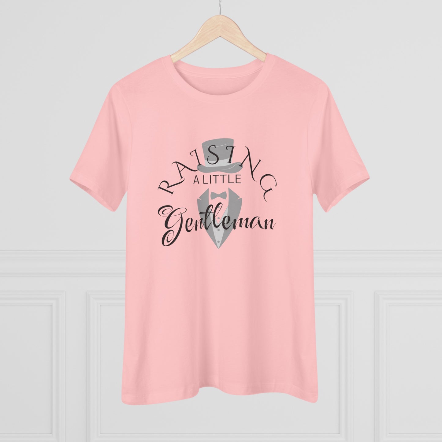 Matching T-Shirt for Women's & Child: Raising a Little Gentleman Softstyle Cotton Tee