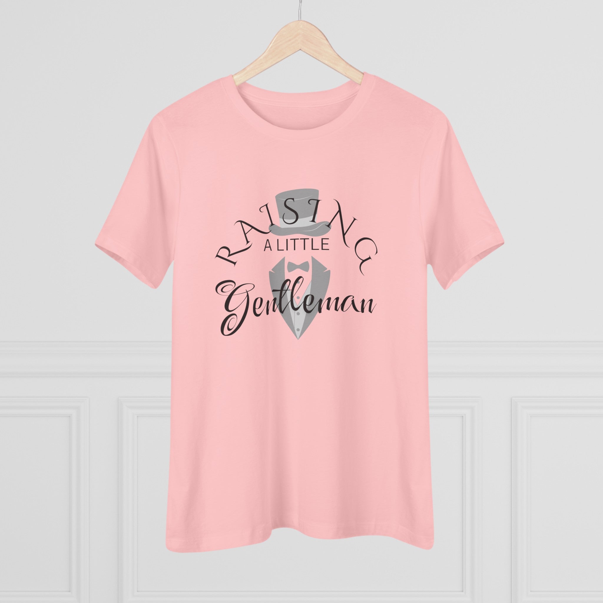 Matching T-Shirt for Women's & Child: Raising a Little Gentleman Softstyle Cotton Tee