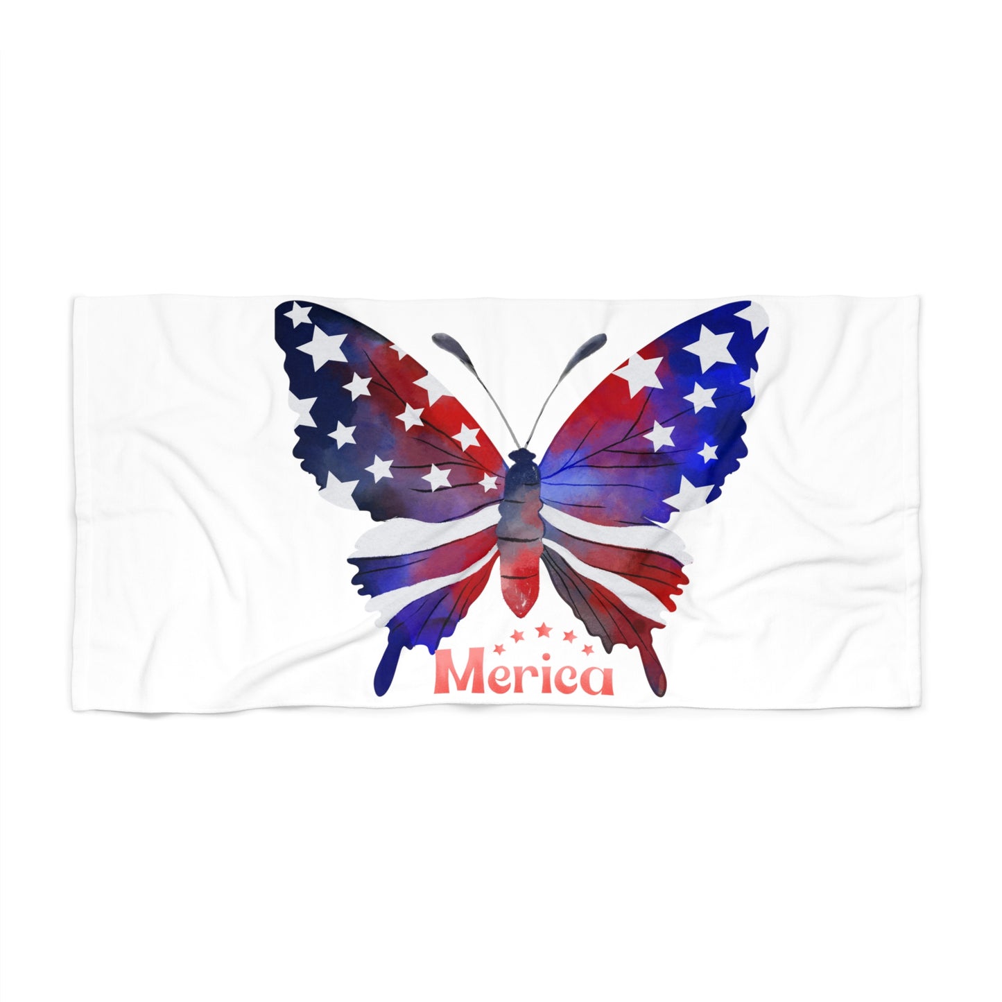 Show Off Your Pride for America - USA Butterfly USA Beach Towel Colors