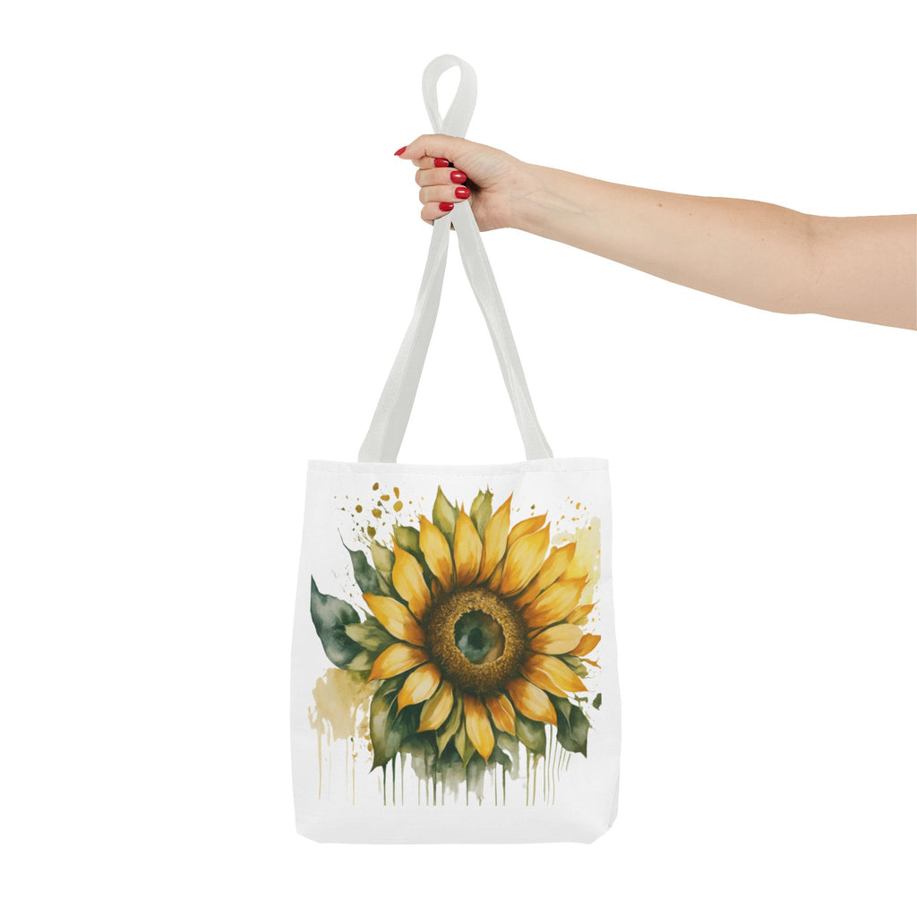 Sunflower Motivational Tote Bag - Stay Focus On The Positive, Eco-Friendly Carryall, Floral Shopping Bag, Gift for Friends, Summer Essential