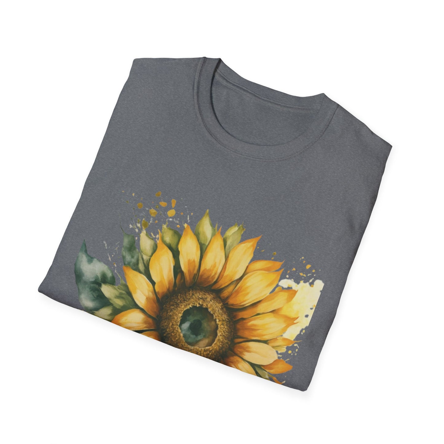 Sunflower Unisex Softstyle T-Shirt | Floral Tee for Nature Lovers, Gift for Birthdays, Summer Parties, Garden Events, Eco-Friendly Fashion