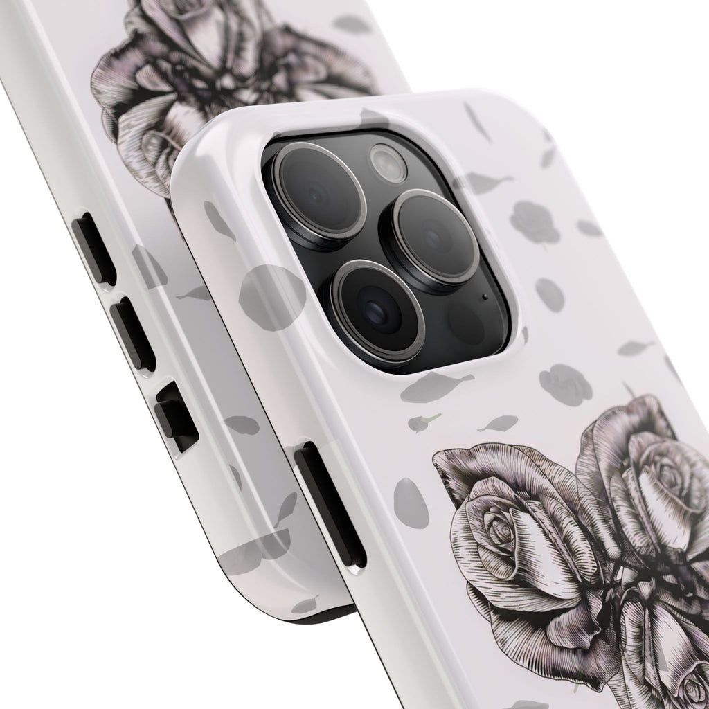 IPhone Phone Case Artistic Floral Tough Phone Cases - Heart Rose Design
