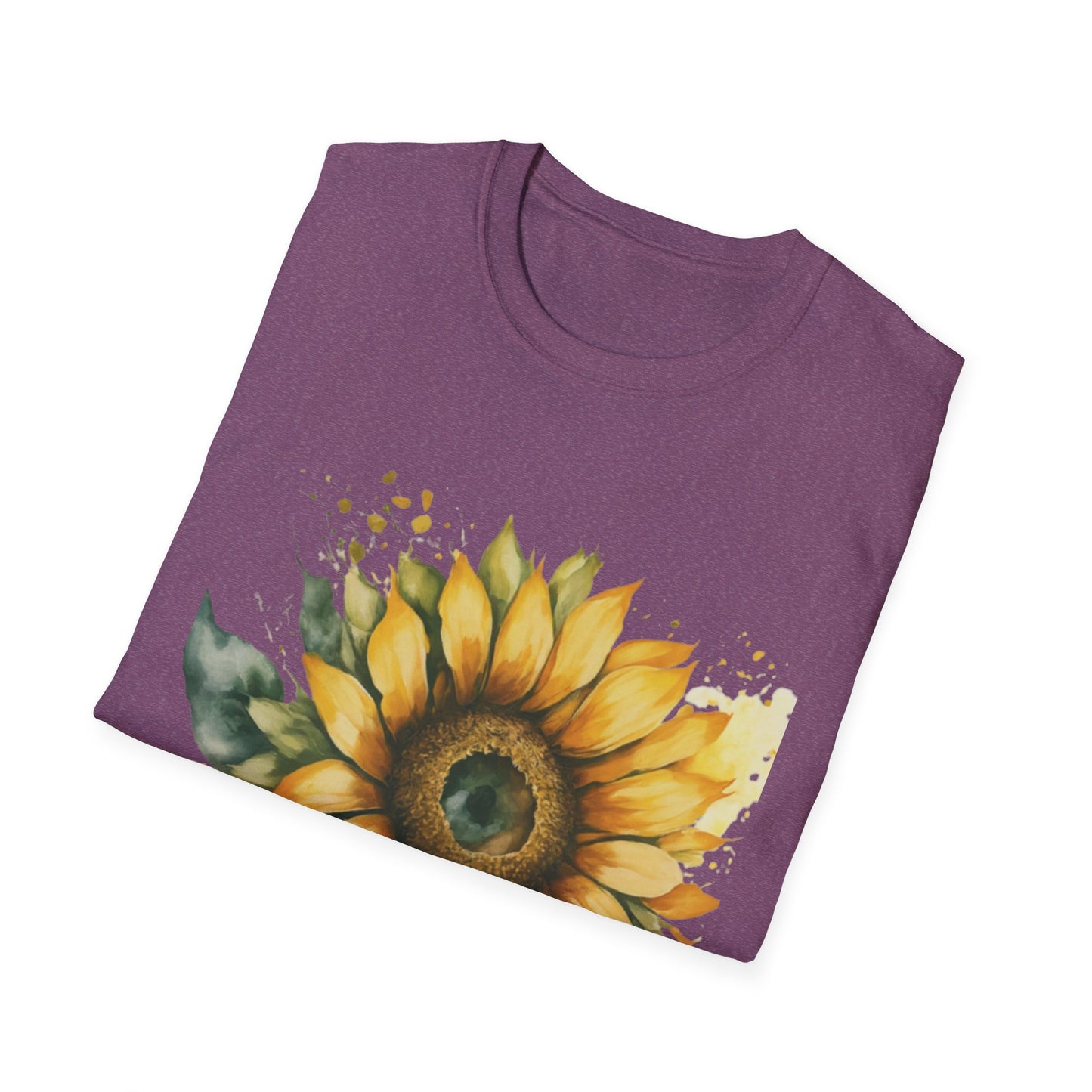 Sunflower Unisex Softstyle T-Shirt | Floral Tee for Nature Lovers, Gift for Birthdays, Summer Parties, Garden Events, Eco-Friendly Fashion