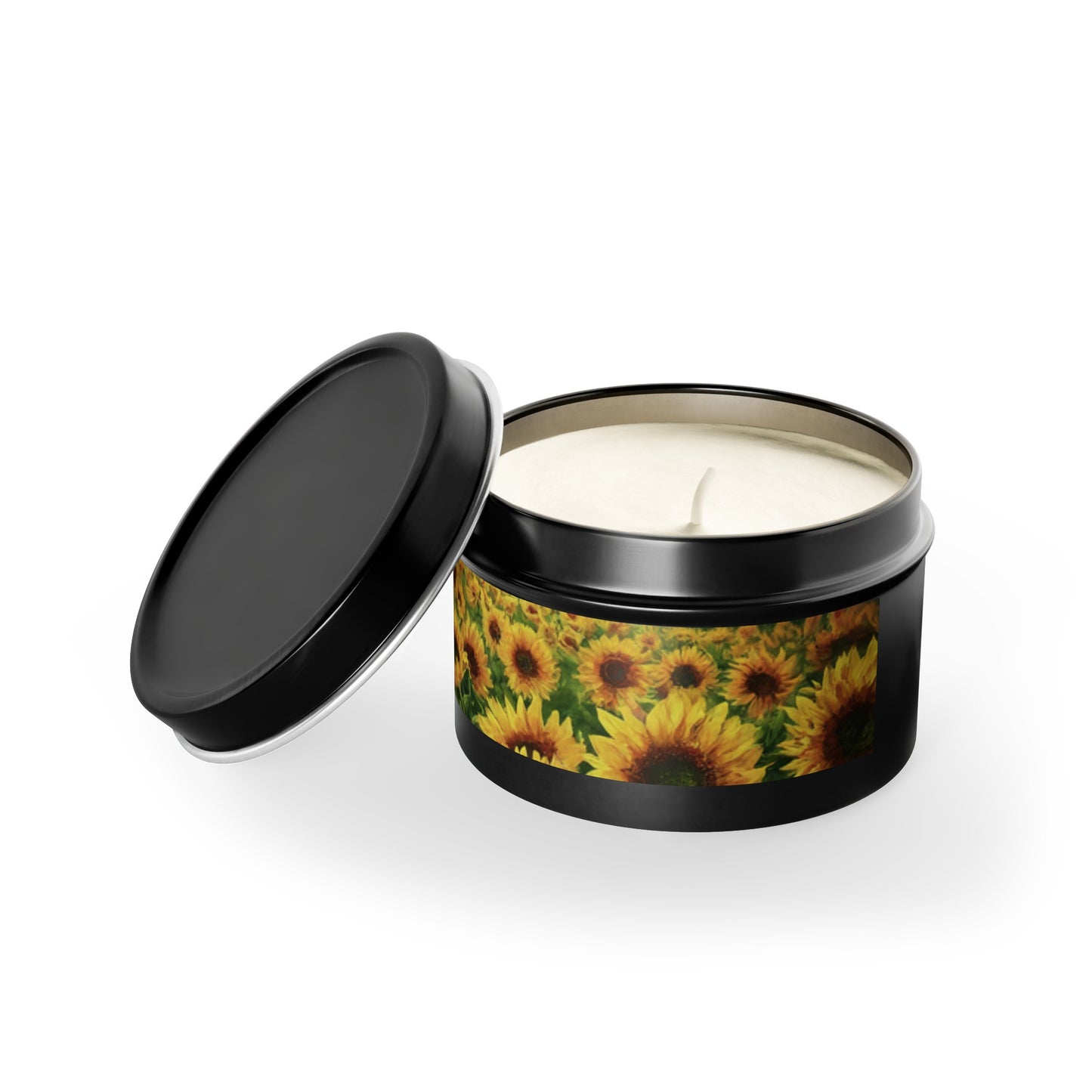 Soothe Your Soul: Sunflower Design Scented Soy Tin Candles