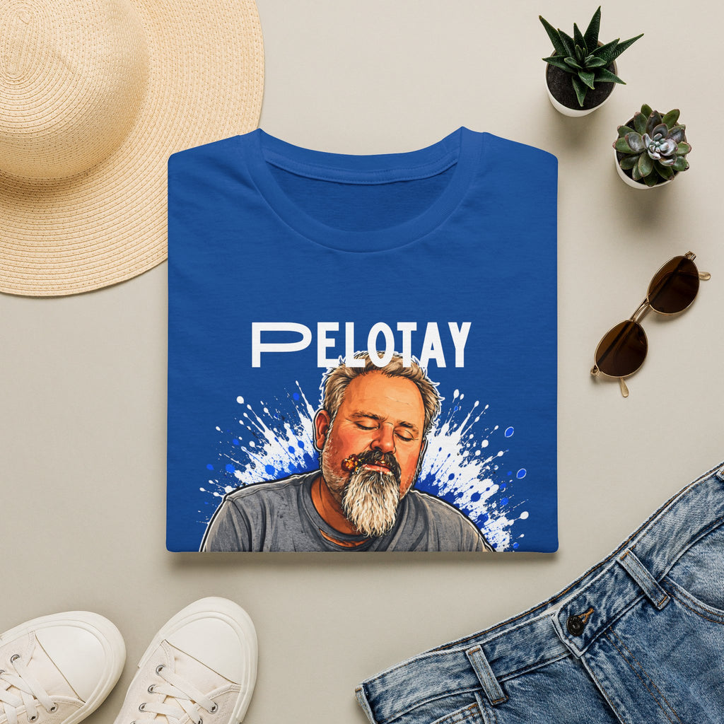 T-Shirt — Bearded Man Enjoying Mexican Elote for the First Time Illustration