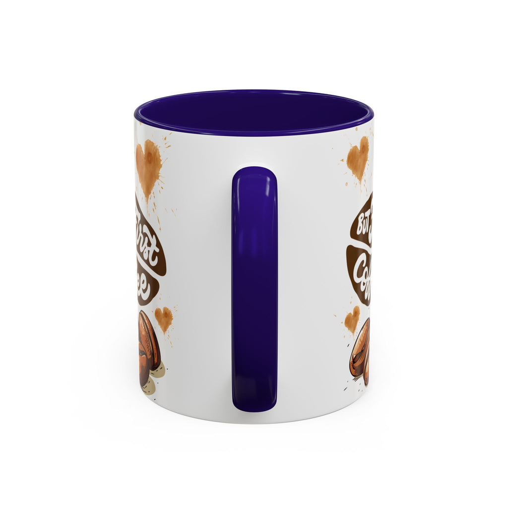 Cute Highland Cow Coffee Mug — "But First Coffee" Colorful Ceramic Mug (11oz/15oz)