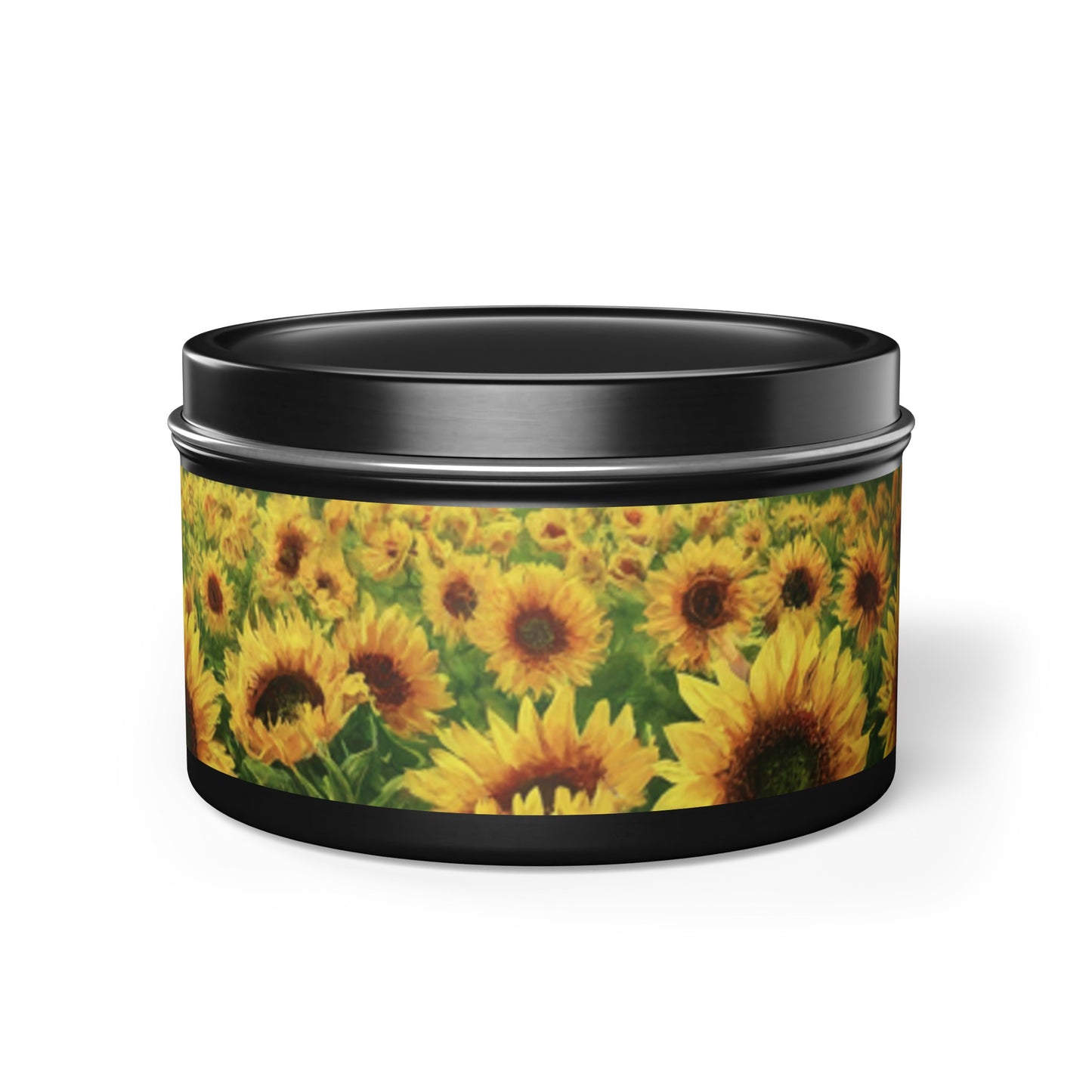 Soothe Your Soul: Sunflower Design Scented Soy Tin Candles