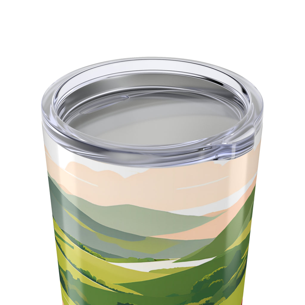 Highland Cow Tumbler Insulated Scenic Farm Landscape Travel Mug 20oz
