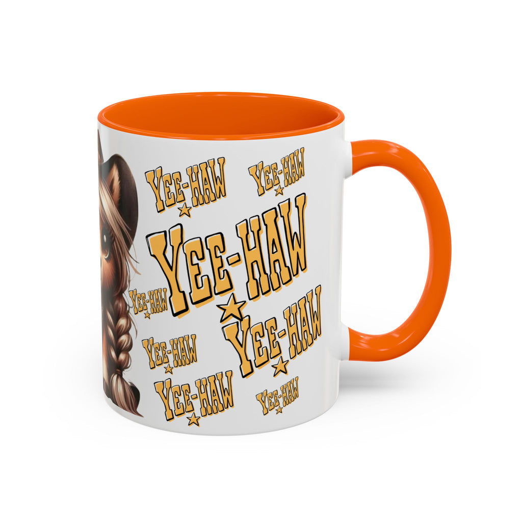 Cowgirl Pony Illustration Mug | Yee-Haw Accent Coffee Mug 11oz/15oz