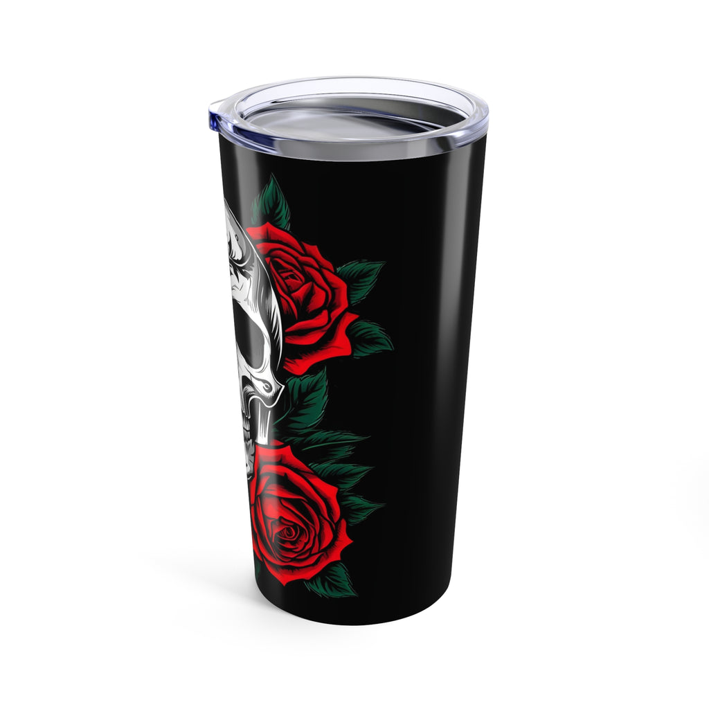 Skull & Roses 20oz Tumbler - Gothic Style Drinkware, Perfect for Halloween, Gifts for Him/Her, Unique Party Favors, Durable Insulated Cup