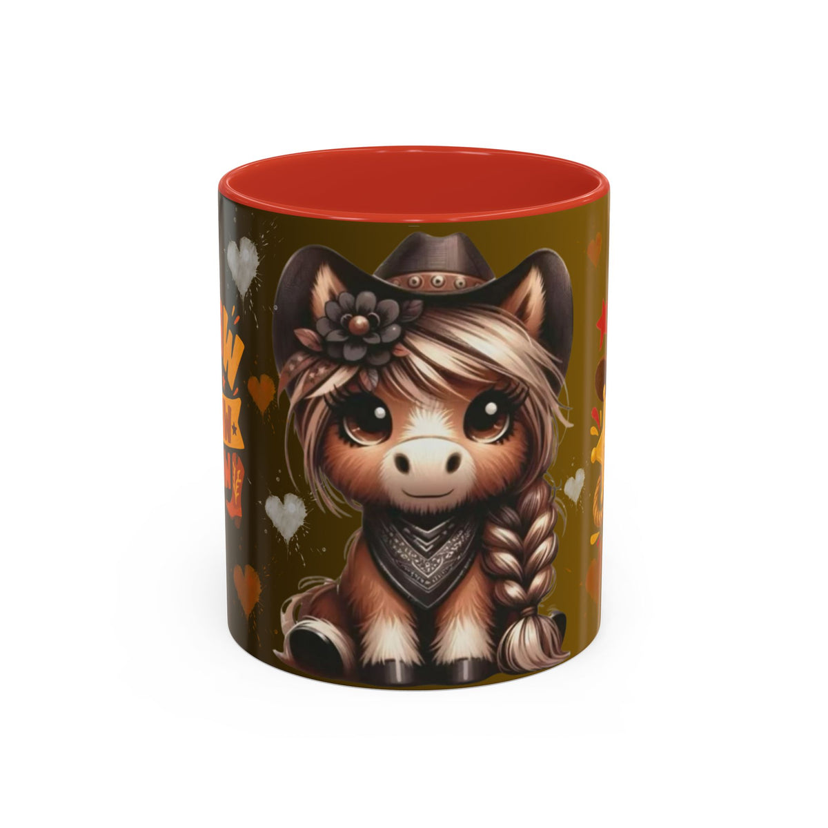 Cowgirl Pony Mug | Accent Coffee Mug 11oz 15oz, Western Cute Horse Design