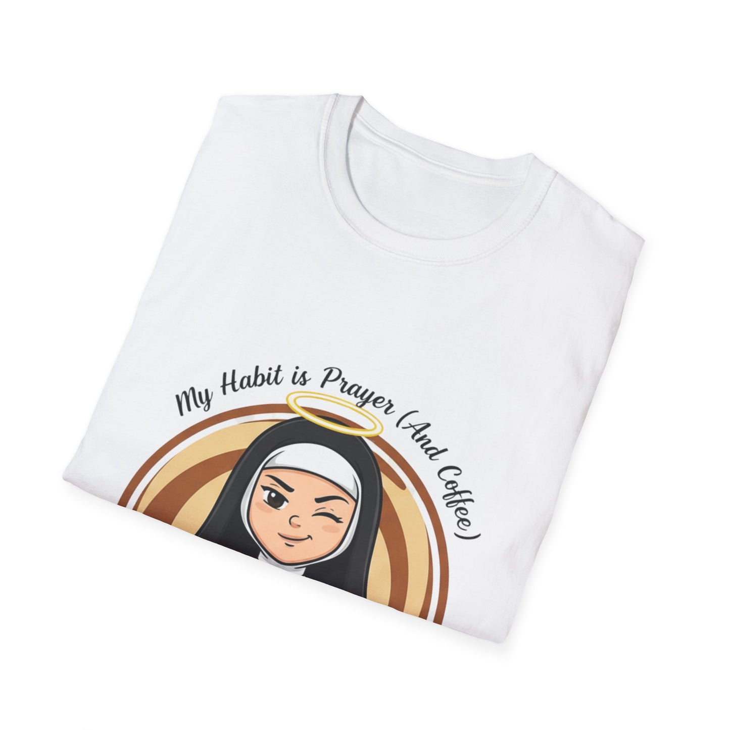 Coffee Lover's Prayer T-Shirt, Funny Nun Shirt, Faith & Humor Tee