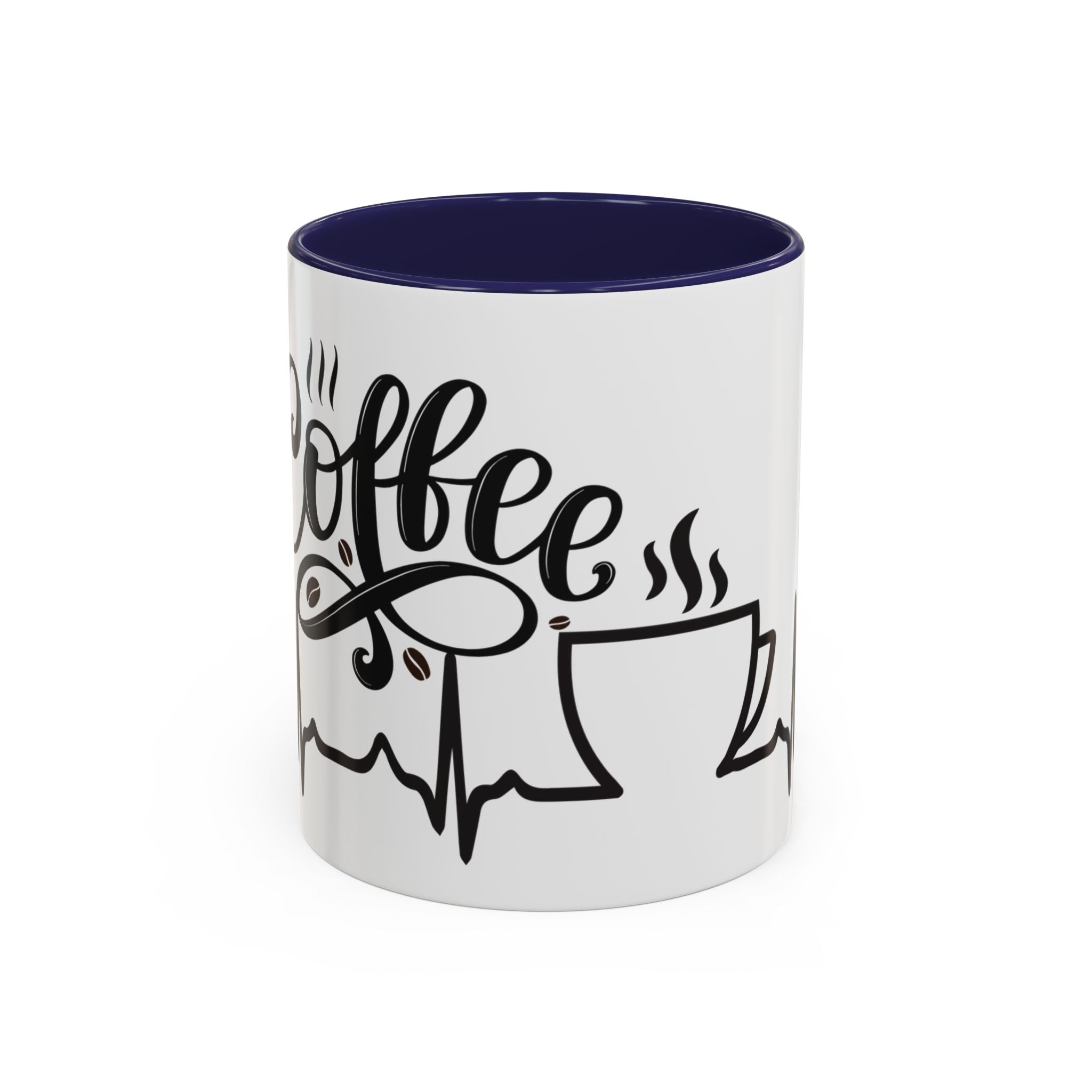 Coffee Lover's Accent Mug with Heartbeat Design - Perfect Gift for Baristas, Teachers, Birthdays, and Cozy Coffee Moments