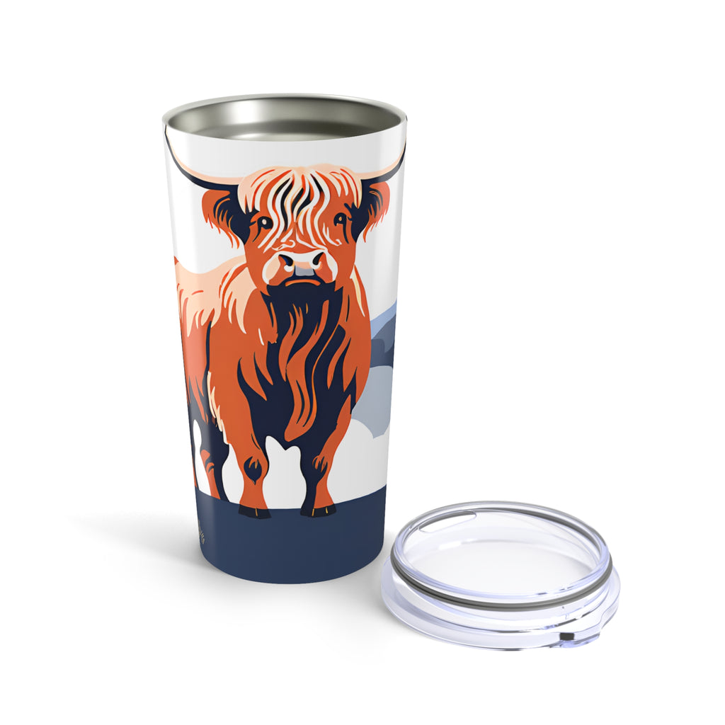 Tumbler Highland Cow 20oz Insulated Scottish Highland Cattle Travel Mug