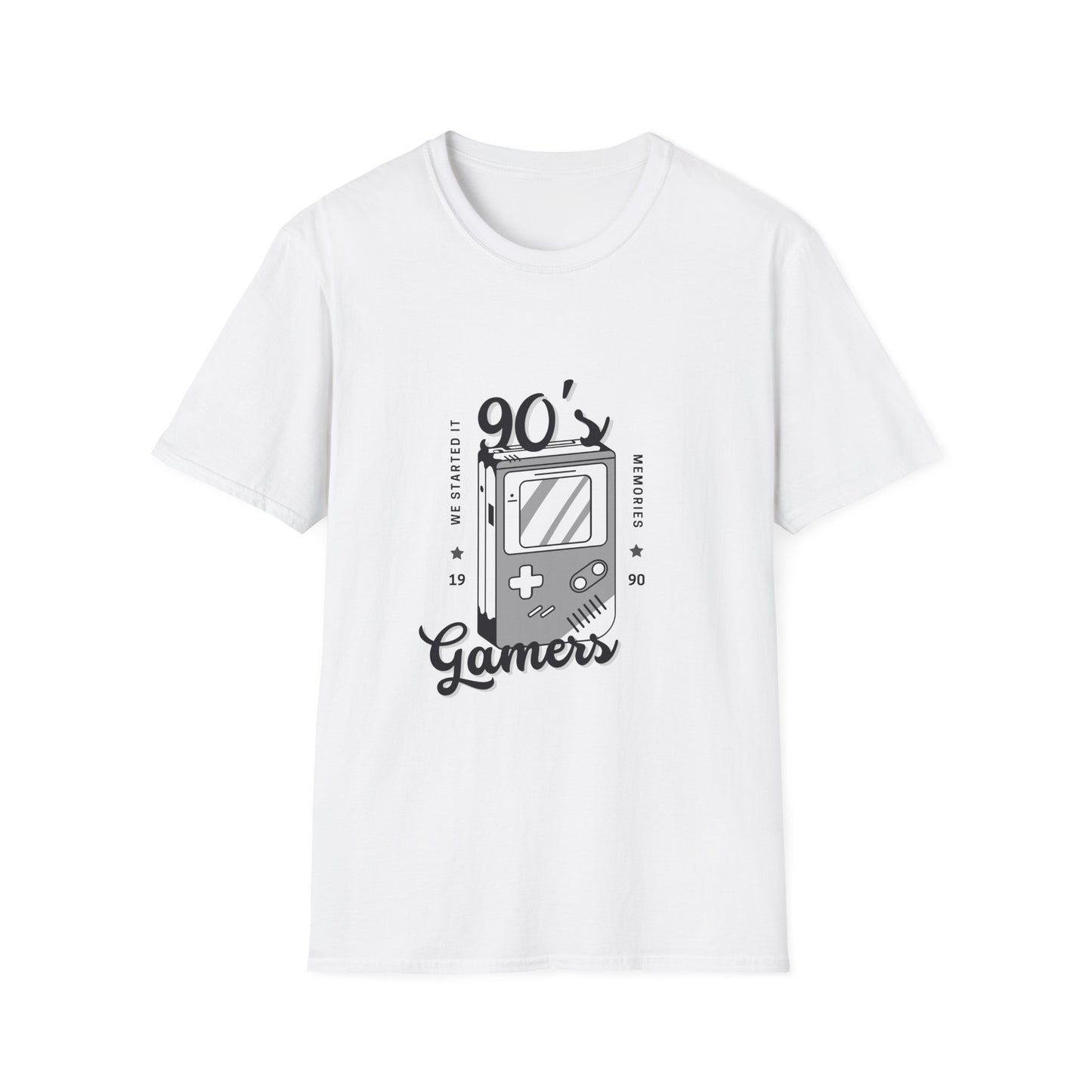 90's Gamer Unisex Softstyle T-Shirt, Retro Gaming Shirt, Gamer Gift, Nostalgic Tee, Casual Wear, 90's Birthday Apparel