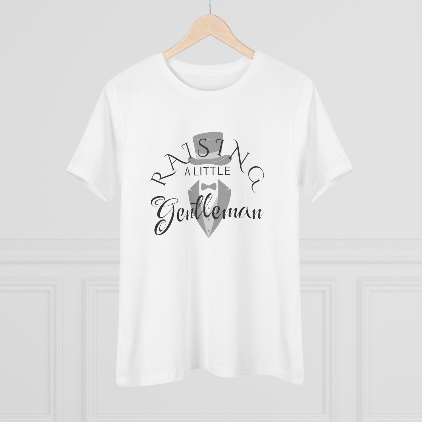 Matching T-Shirt for Women's & Child: Raising a Little Gentleman Softstyle Cotton Tee