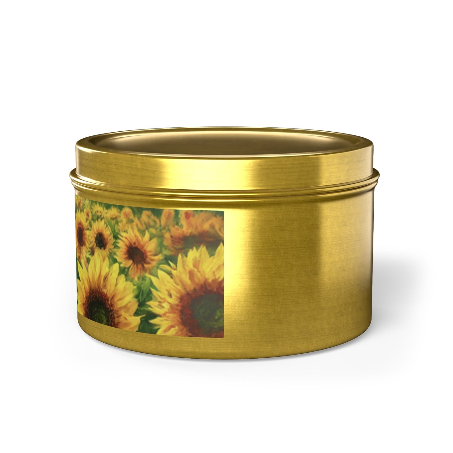 Soothe Your Soul: Sunflower Design Scented Soy Tin Candles