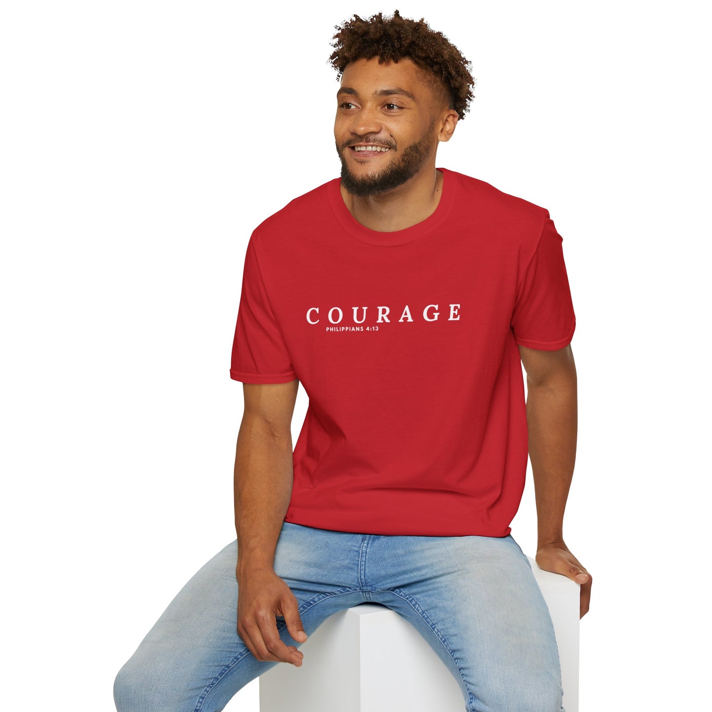 Courage Inspirational Unisex T-Shirt, Motivational Tee, Everyday Casual Wear, Gift for Friends, Positive Message Apparel
